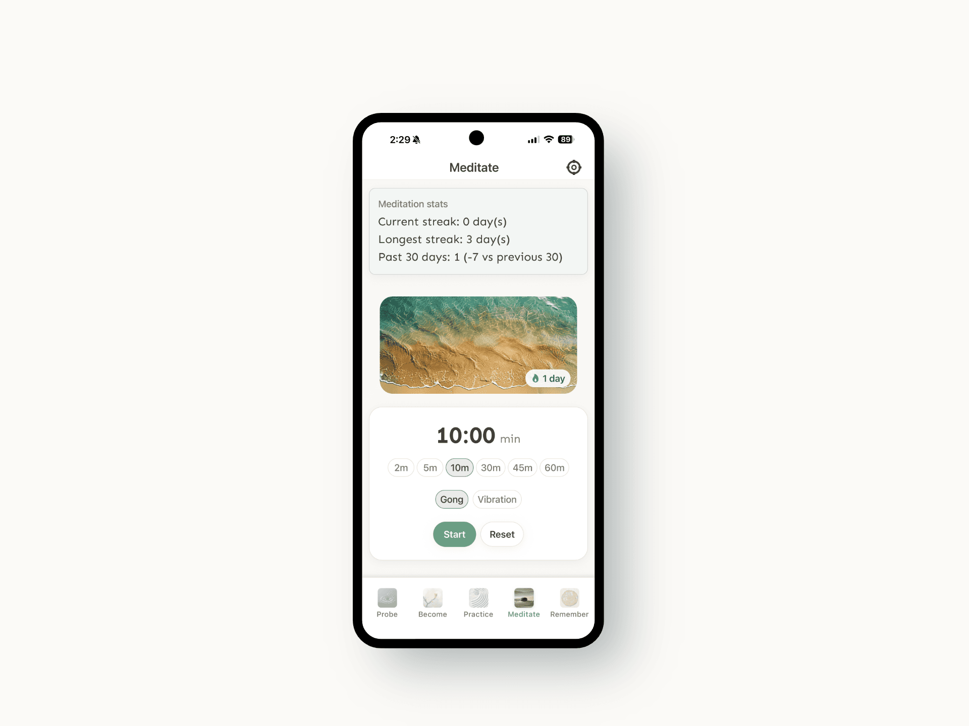 Meditation timer